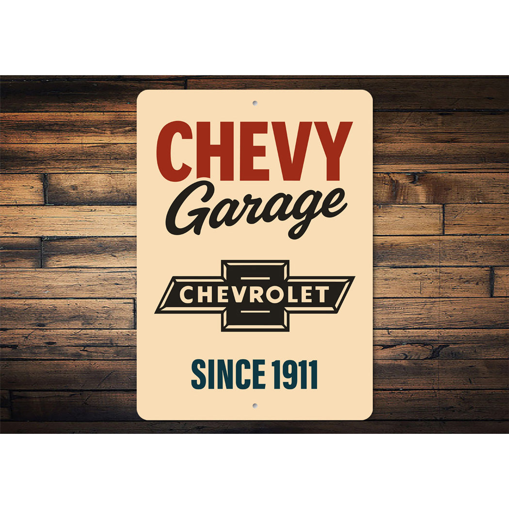 Chevy Garage Since 1911 Badge Sign