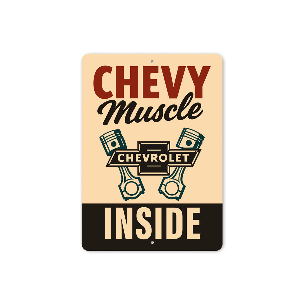 Chevy Muscle Inside Decor Sign