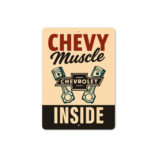 Chevy Muscle Inside Decor Sign