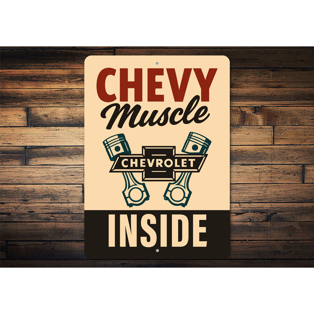 Chevy Muscle Inside Decor Sign