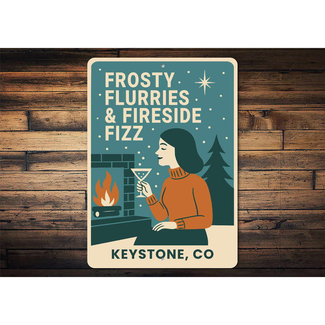 Frosty Flurries And Fireside Fizz Keystone Colorado Sign