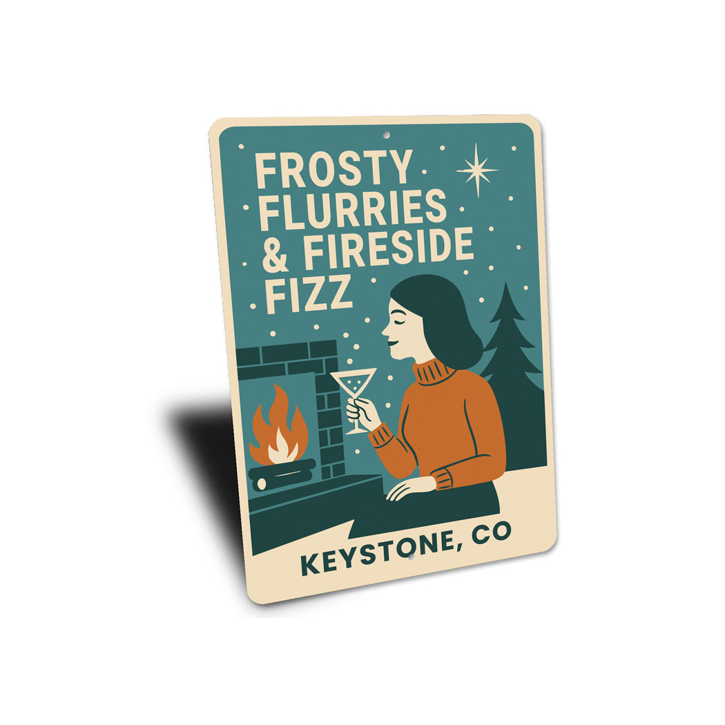 Frosty Flurries And Fireside Fizz Keystone Colorado Sign