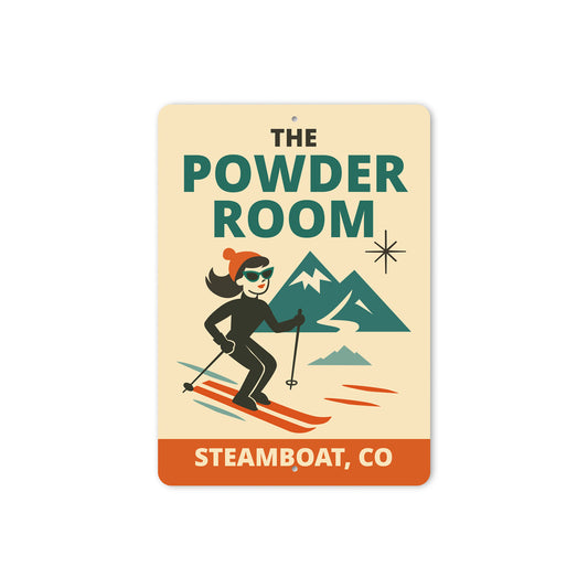 The Powder Room Steamboat Colorado Ski Sign