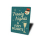 Frotsty Nights And Fizzy Delights Snowman Champagne Sign