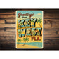 Greetings From Key West Island Paradise Postcard Sign