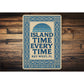 Key West Island Time Every Time Mediterranean Tile Sign