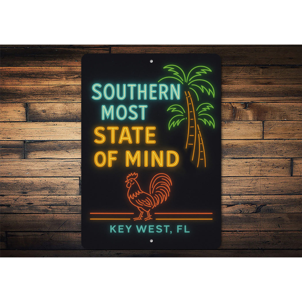 Southernmost State Of Mind Key West Retro Neon Sign
