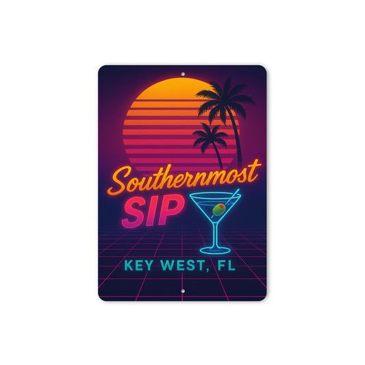 Southernmost Sip Key West Florida Neon Cocktail Sign