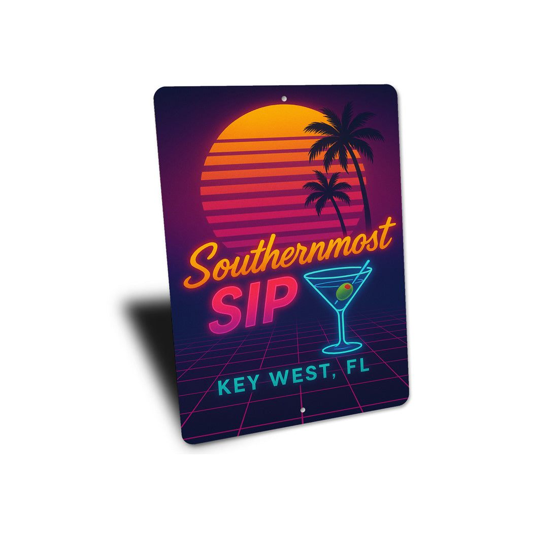 Southernmost Sip Key West Florida Neon Cocktail Sign