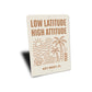 Low Latitude, High Attitude Beach Vibes Coastal Sign