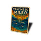Take Me To Mile 0 Key West Stained Glass Beach Sign