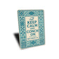 Keep Calm And Conch On Key West Tile-Inspired Beach Sign