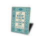 Keep Calm And Conch On Key West Tile-Inspired Beach Sign