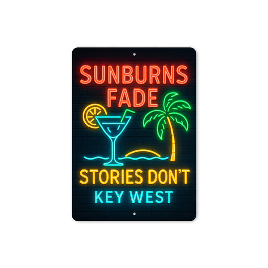 Sunburns Fade Stories Don't Beach Bar Neon Sign Sign