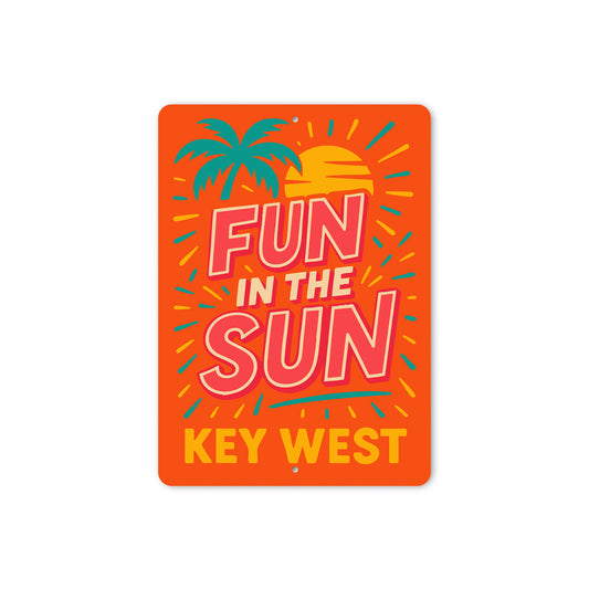 Fun In The Sun Key West Beach Vibes Poster Sign