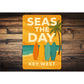 Seas The Day Key West Beach Surfer Sign