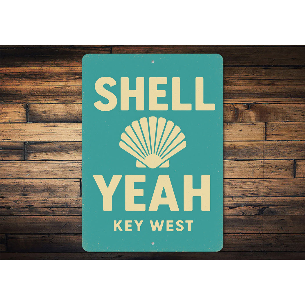 Shell Yeah Beach Pun Beachhouse Sign