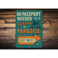 Welcome To Paradise Retro Boardwalk Key West Sign