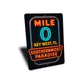 Mile 0 Southernmost Paradise Key West Neon Style Sign