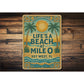 Life's A Beach At Mile 0 Mosaic Tile Theme Key West Sign