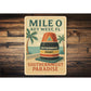 Mile 0 Southernmost Paradise Nostalgic 1920s Key West Sign