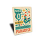 Mile 0 Key West Paradise Mid-Century Geometric Style Sign