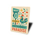 Mile 0 Key West Paradise Mid-Century Geometric Style Sign