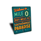 Welcome To Mile 0 Key West Florida Retro Neon Sign
