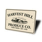 Personalized Harvest Hill Produce Co. Sign