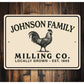 Personalized Farm Milling Co. Family Sign