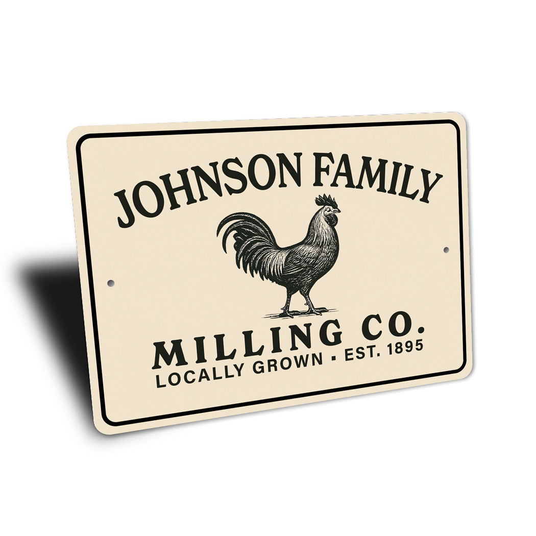 Personalized Farm Milling Co. Family Sign