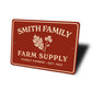 Personalized Farm Supply Family Sign