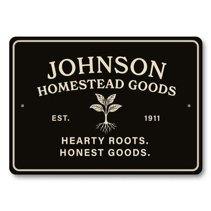 Personalized Homestead Goods Sign