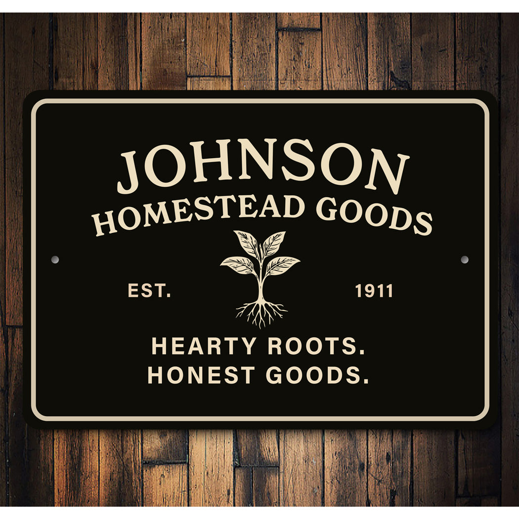 Personalized Homestead Goods Sign