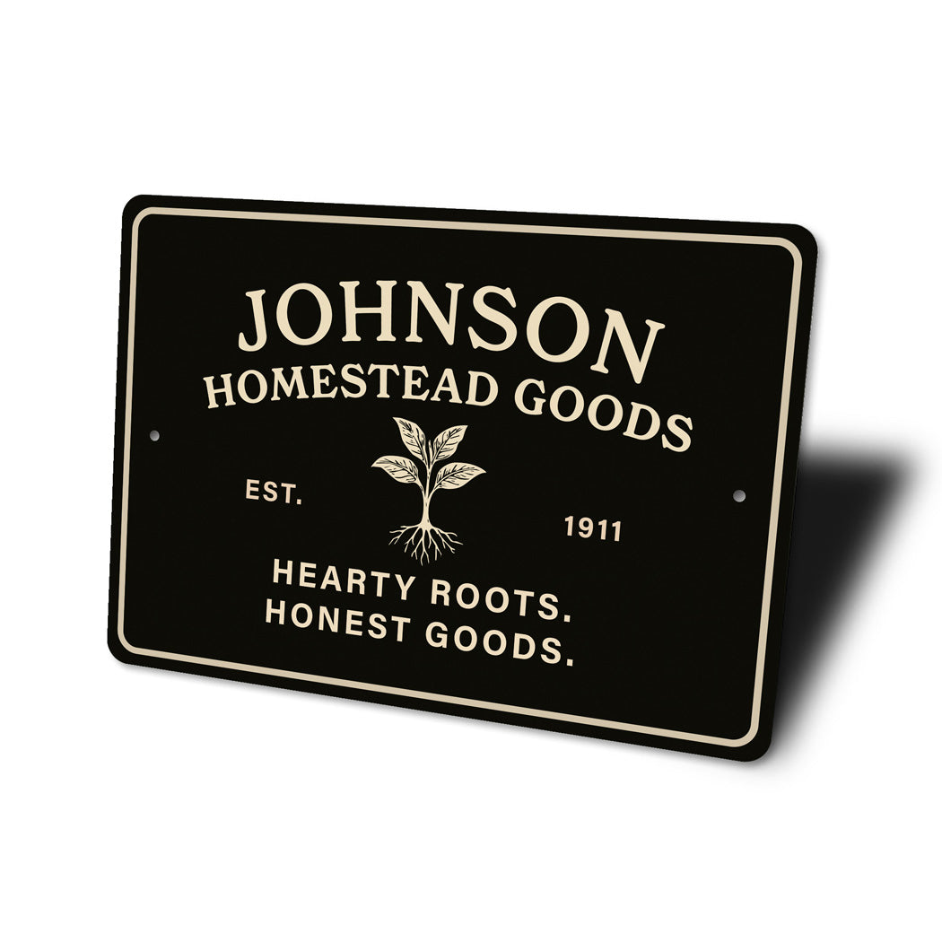 Personalized Homestead Goods Sign