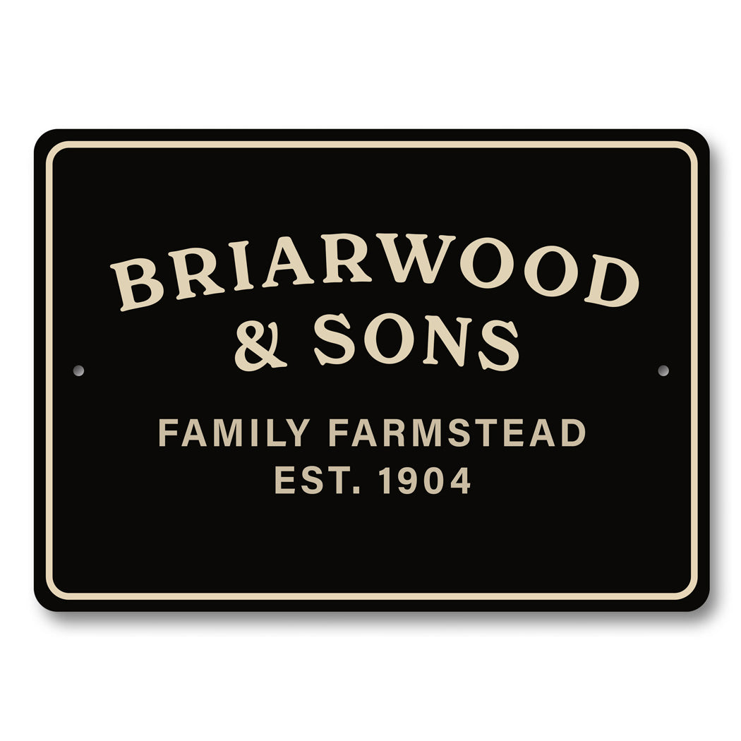 Personalized Family Farmstead Sign