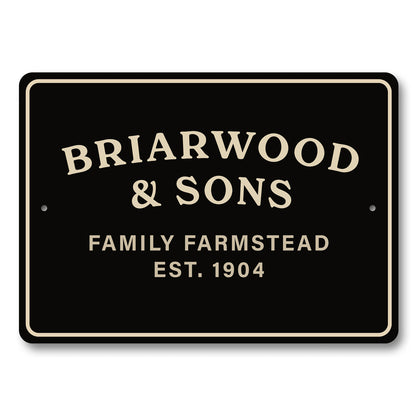 Personalized Family Farmstead Sign