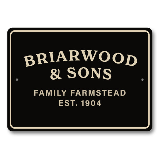 Personalized Family Farmstead Sign