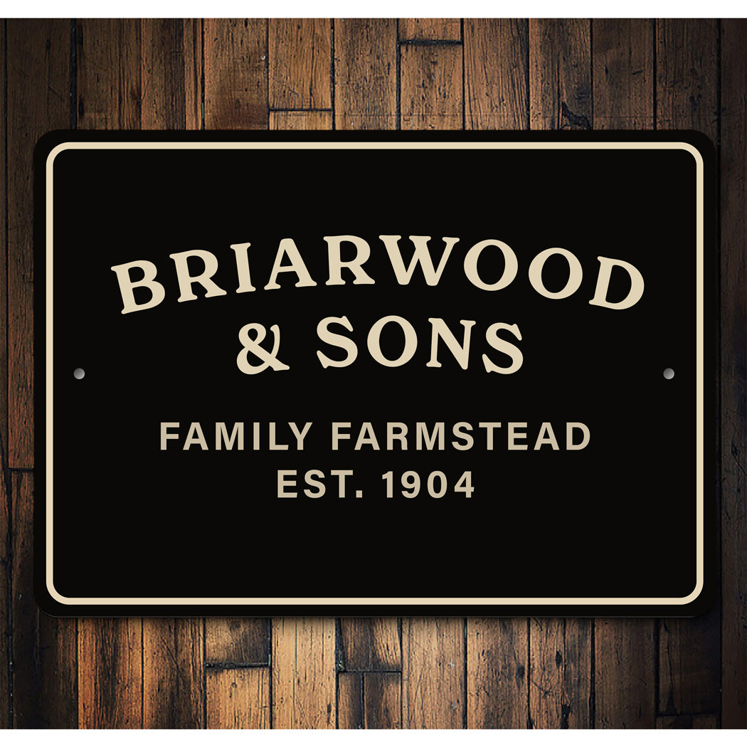Personalized Family Farmstead Sign