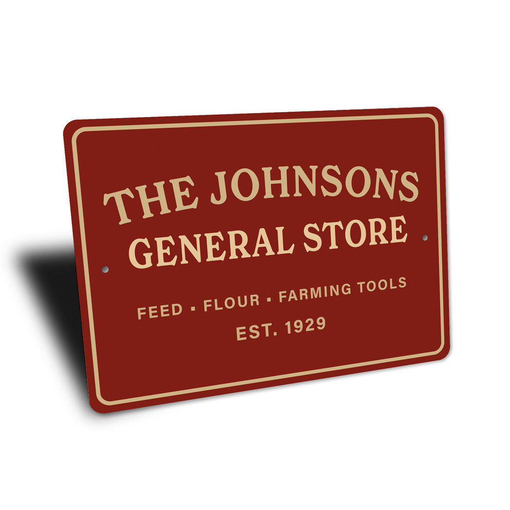 Personalized General Farming Tools Store Sign