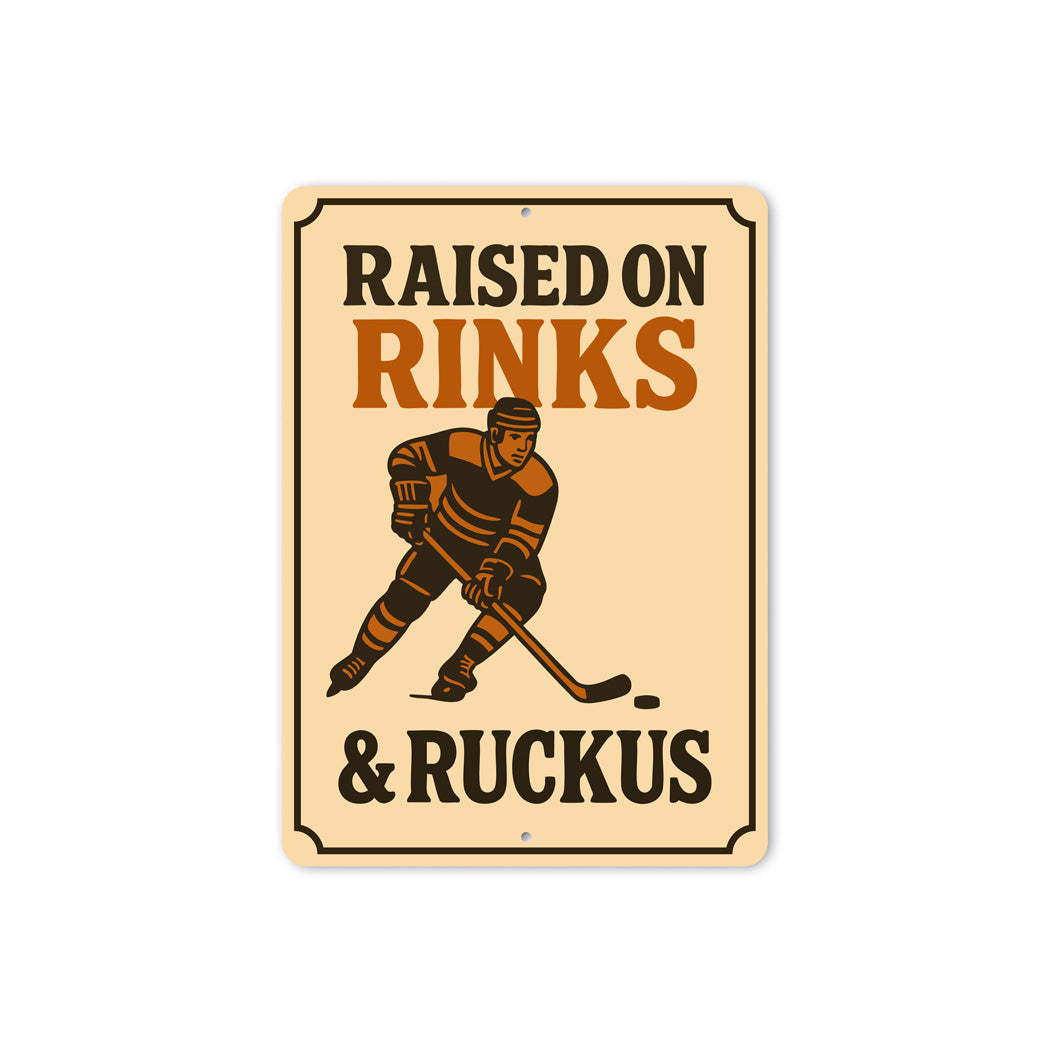 Raised on Rinks Ski Sign