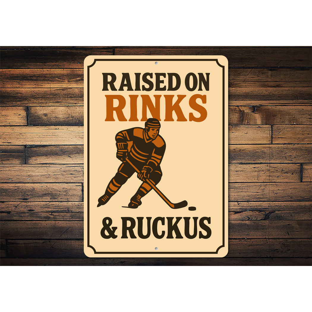 Raised on Rinks Ski Sign