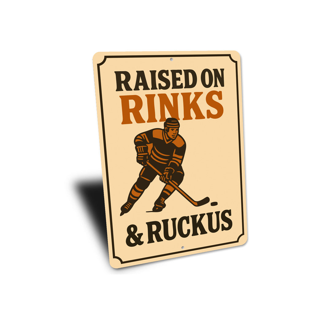 Raised on Rinks Ski Sign