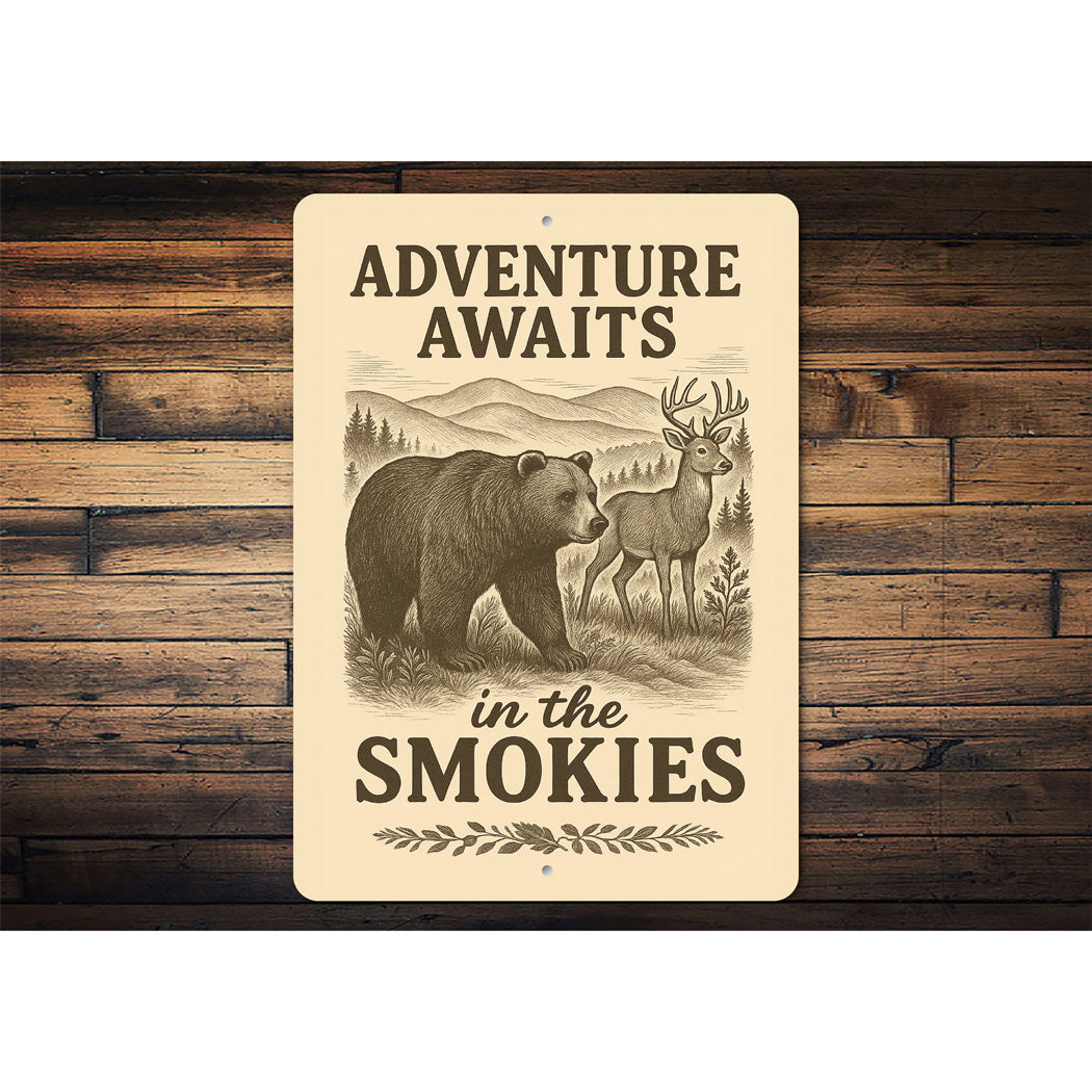 Adventure Awaits Smokies Sign