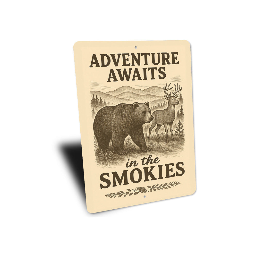 Adventure Awaits Smokies Sign