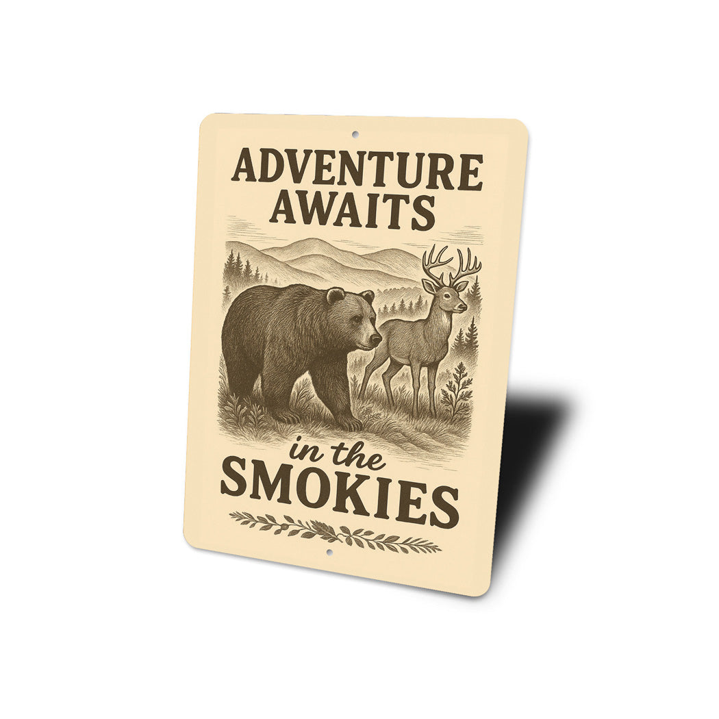 Adventure Awaits Smokies Sign
