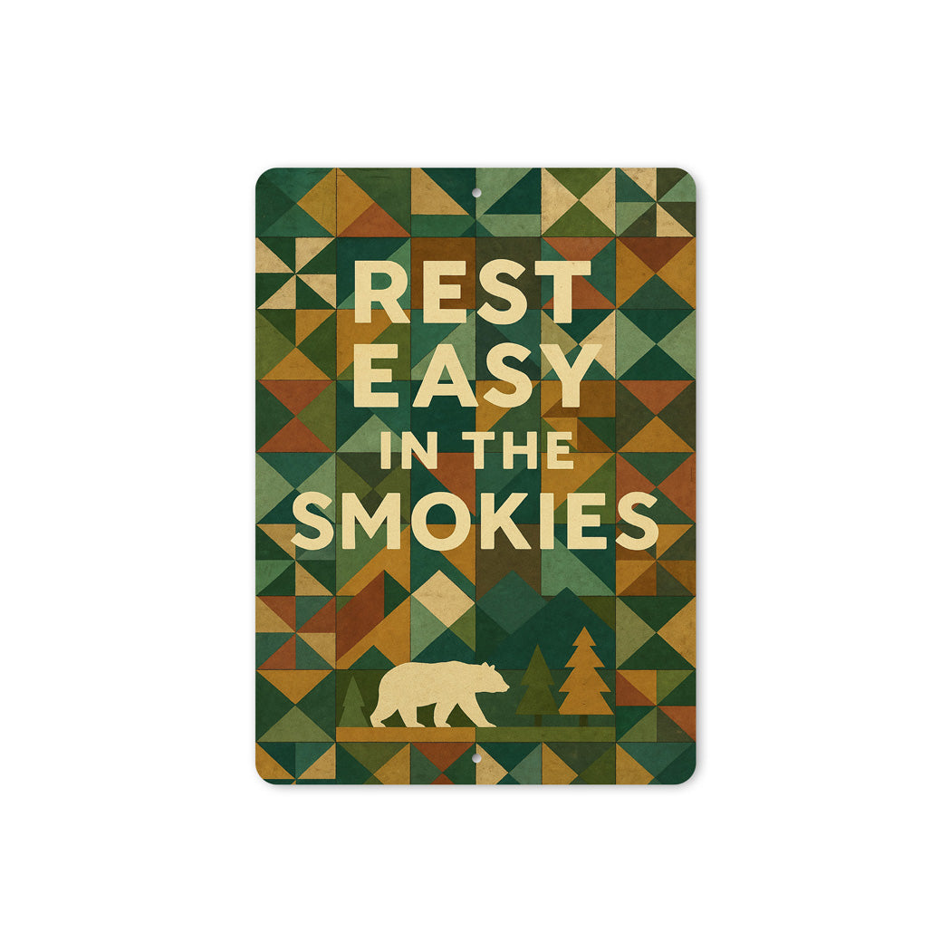 Rest Easy In The Smokies Sign