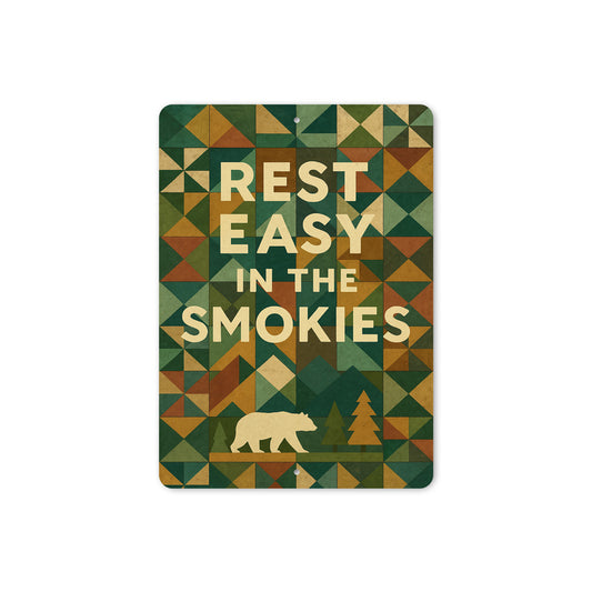 Rest Easy In The Smokies Sign
