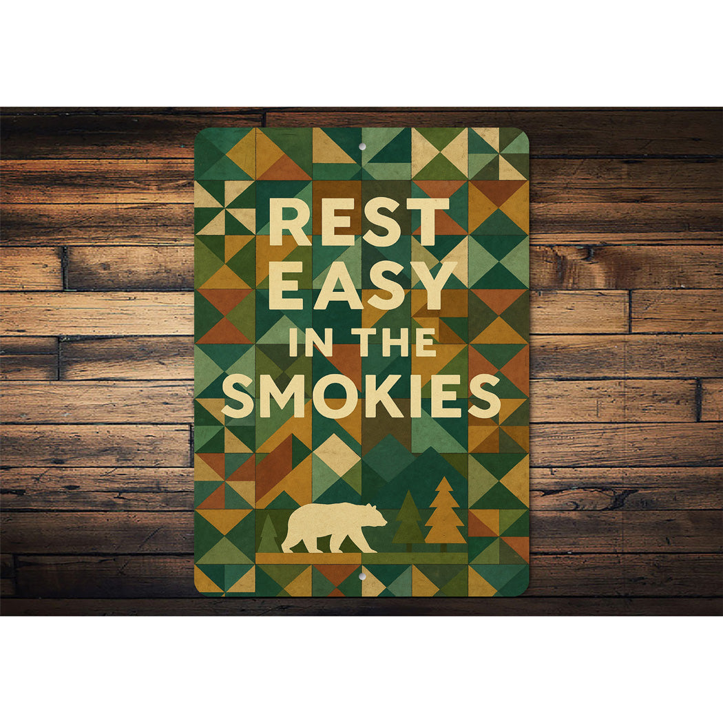Rest Easy In The Smokies Sign