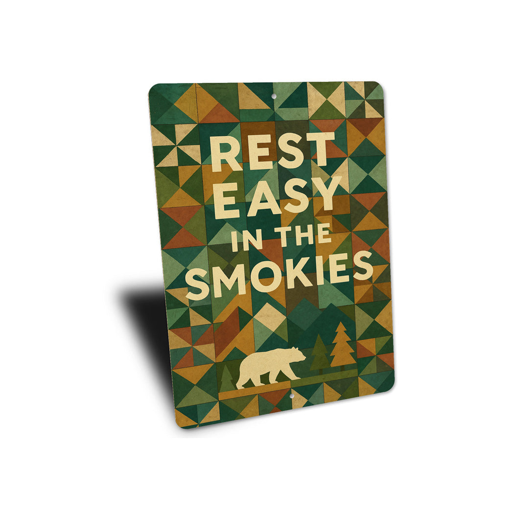 Rest Easy In The Smokies Sign